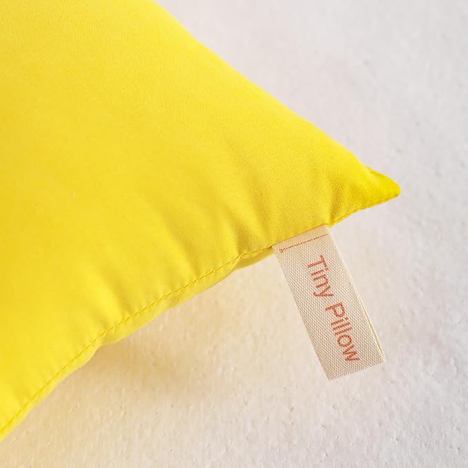 NTBAY Tiny Pillows, Down Alternative 7"x11" Microfiber Mini Pillows for Travel, Pets, Soft Machine Washable Small Pillow for Neck, Wrist, Lumbar and Knee, Yellow