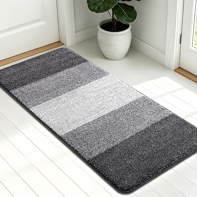Kitinjoy Indoor Outdoor Door Mat, 54x24 Non-Slip Absorbent Dirt Trapper