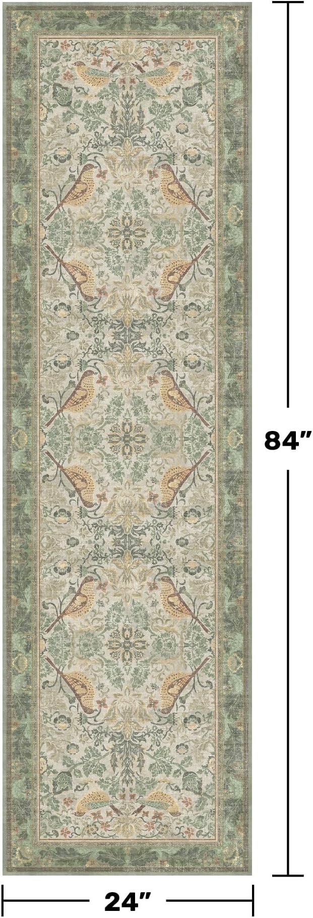 Sage Floral Kitchen Runners