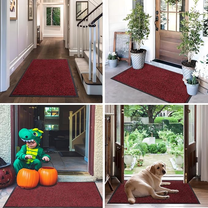 Mibao Front Door Mat Indoor Entrance, Dirt Trapper Welcome Mat