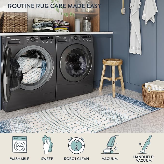 Lahome Runner Rug 2x8 Hallway Rug Runner Washable Non-Slip Kitchen Carpet