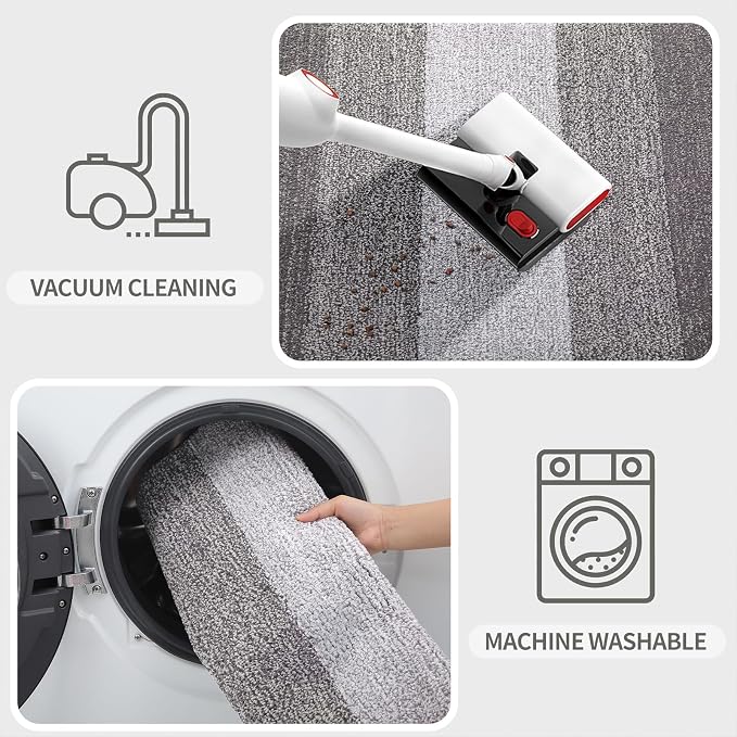 Kitinjoy Indoor Outdoor Door Mat, 44x24 Non-Slip Absorbent Dirt Trapper