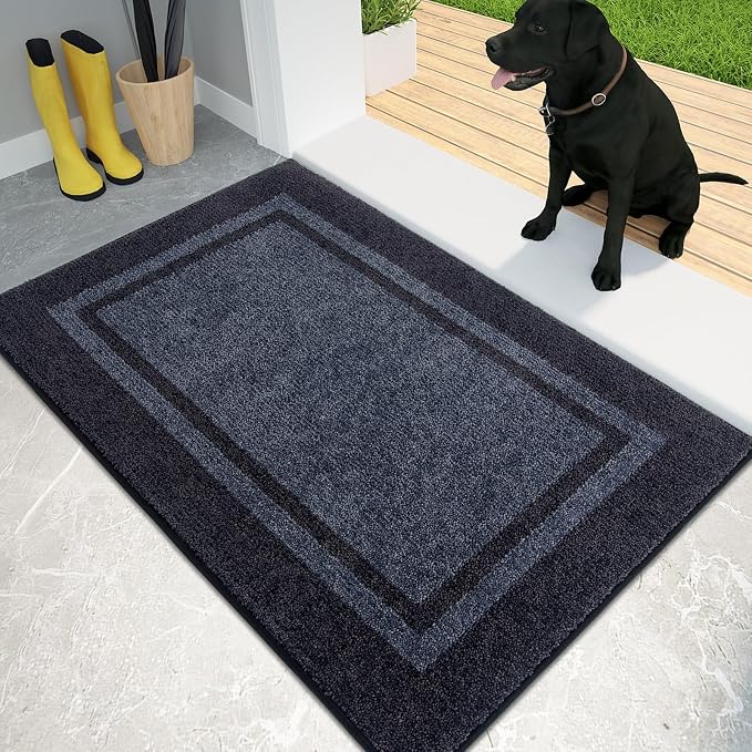 PURRUGS Dirt Trapping Door Mat 20" x 32", Non-Slip Machine Washable Entryway Rug