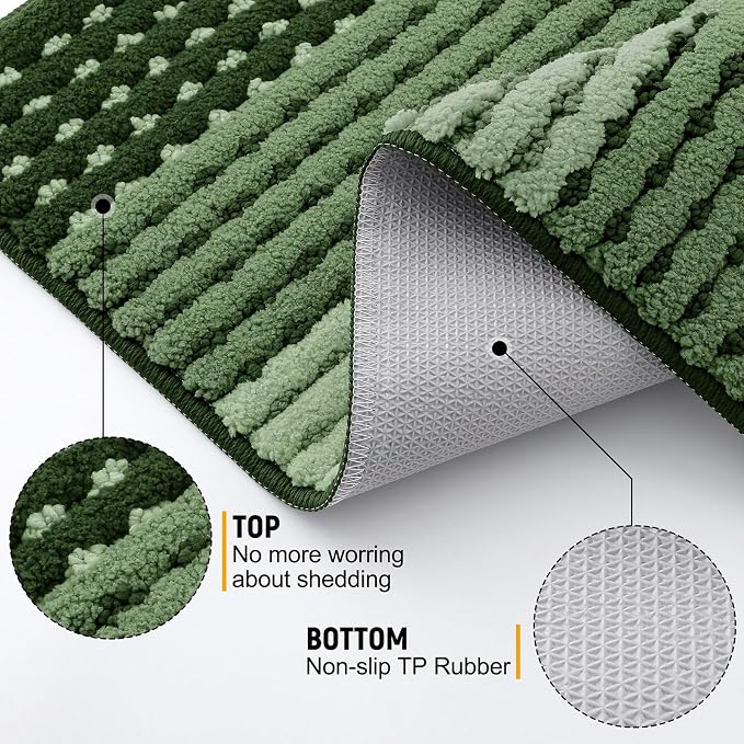 Kitinjoy Indoor Outdoor Door Mat, 59x24 Non-Slip Absorbent Dirt Trapper