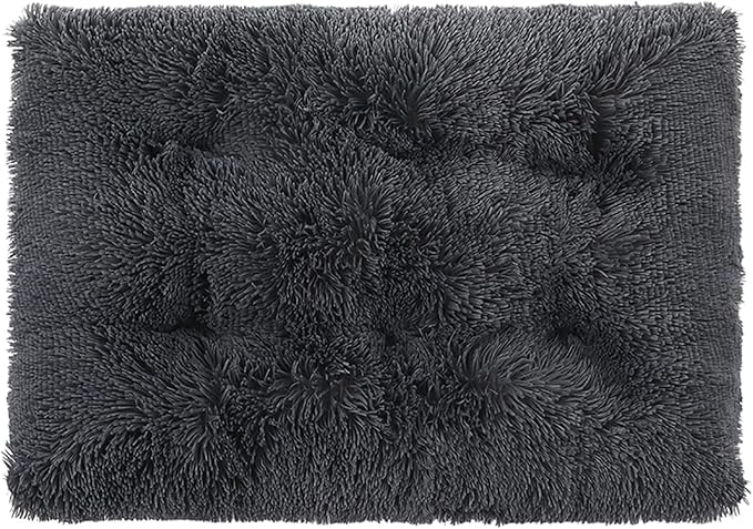Dog Crate Mat, Dog Bed for Large Dogs, Comfy Fluffy Kennel Pad Anti-Slip for Dog beds & Furniture, Quilted Dog Bed for Pets for Medium/Small Dogs Cats (Color : Gray 1, Size : 20x14.9)