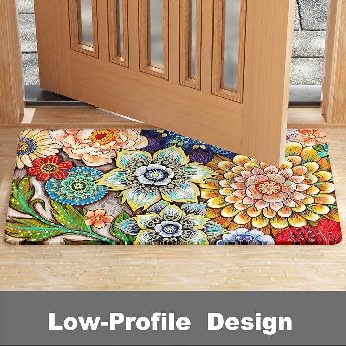 Rnivvi Front Door Mat, Heavy Duty Low Profile Anti-Slip Entryway Rug