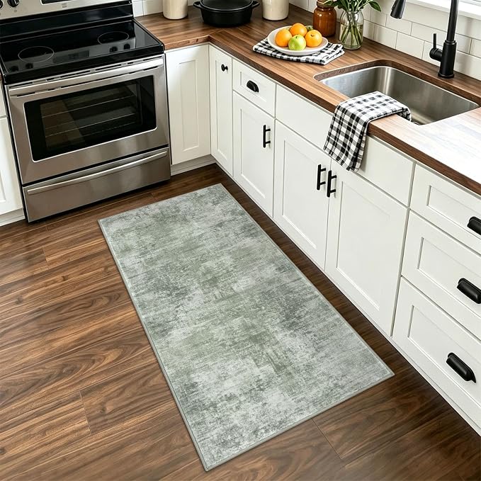 IOHOUZE Abstract Runner Rug 2x4 Ft Entryway Rugs Washable Door Mat Indoor