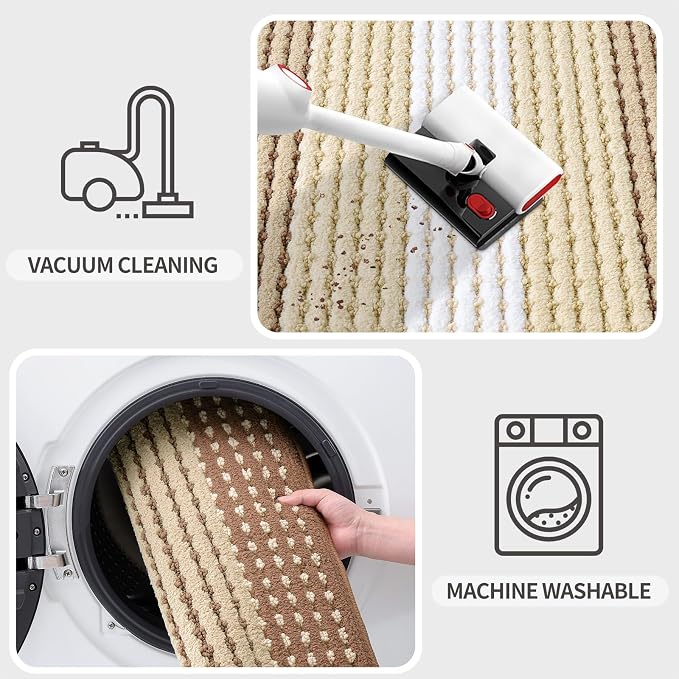 Kitinjoy Indoor Outdoor Door Mat, 59x24 Non-Slip Absorbent Dirt Trapper