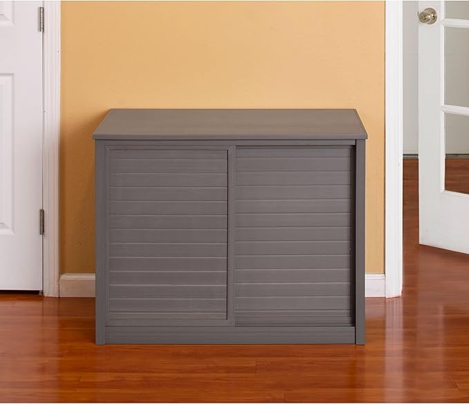 New Age Pet ECOFLEX Two Medium Reptile Enclosures with Matching Stacker and Cabinet Stand Set in Grey
