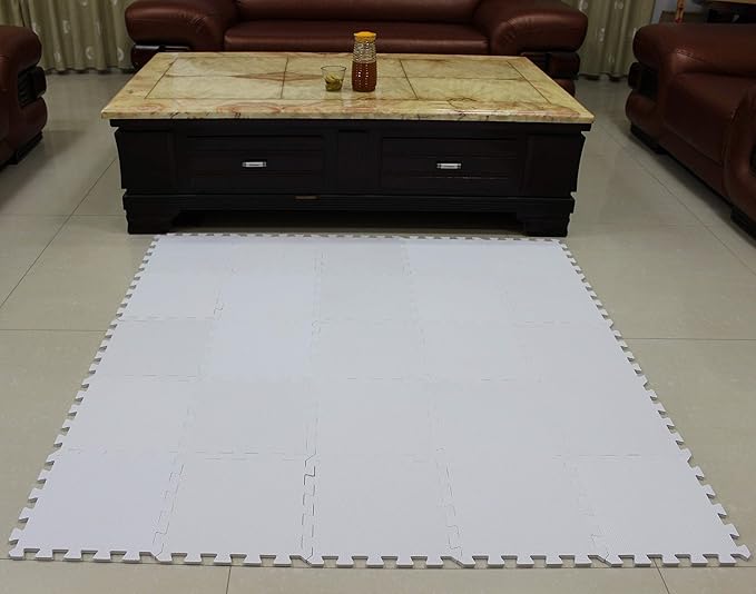 MQIAOHAM® 25 Pieces Puzzle Play Mats, Soft Baby Play Mat, Kids Interlocking Foam Floor Tiles, Toddlers Carpet Playmats G301025-101