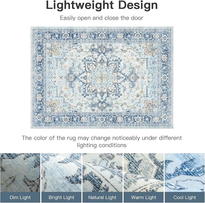 Lofus 9x12 Area Rugs for Living Room, Machine Washable Non-Slip Area Rug