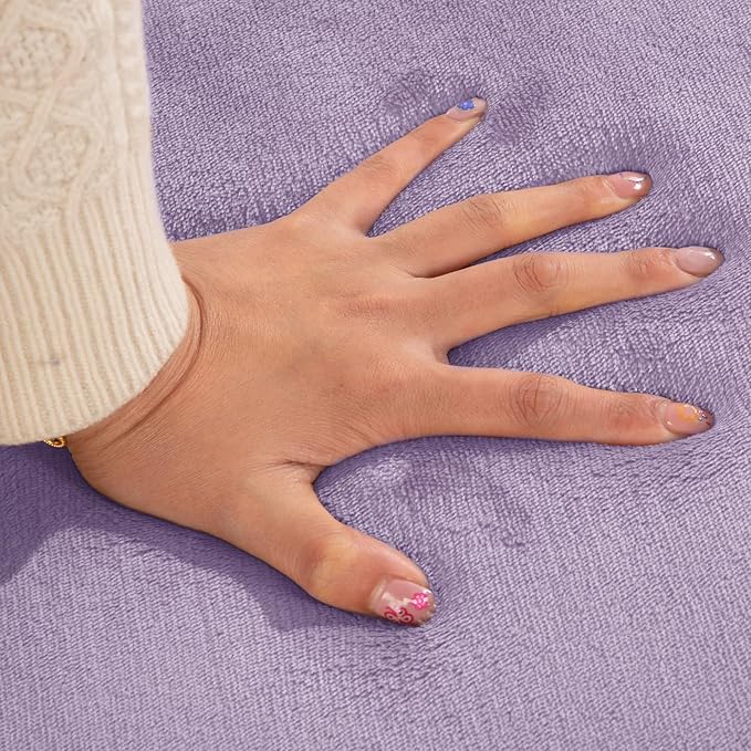 BALAPET Thick Memory Foam 71x59 Play Mat for Playpen, Super Soft Velvet Portable Baby Playpen Mat for Kids Toddler Crawling and Play, Non-Slip Bottom Playmat, Purple
