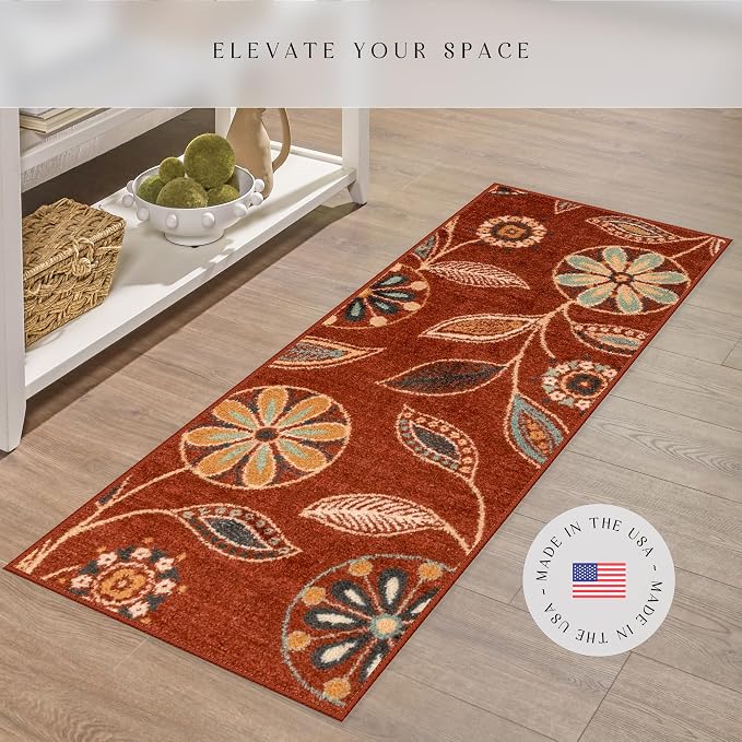 Maples Rugs Reggie Floral Runner Rug