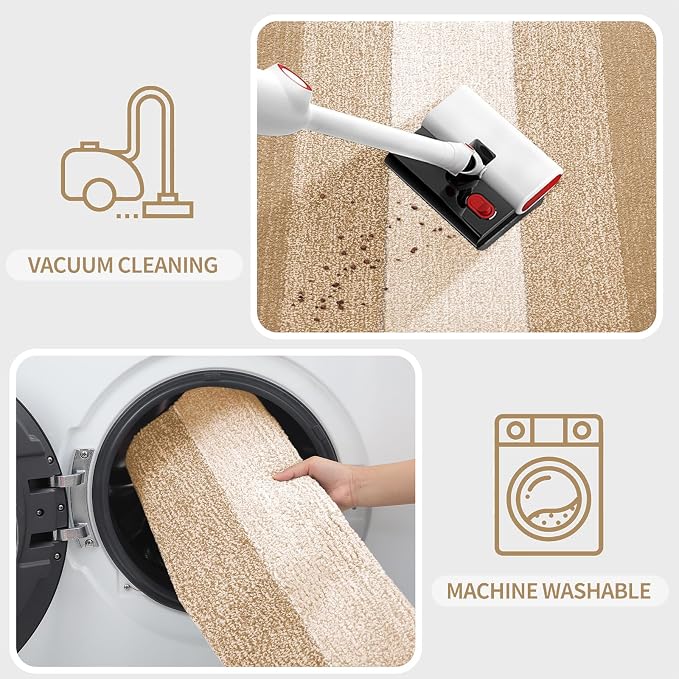 Kitinjoy Indoor Outdoor Door Mat, 54x32 Non-Slip Absorbent Dirt Trapper