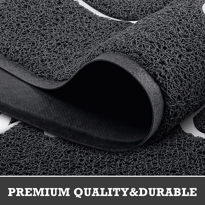 CozyBounty Black Door Mat Welcome Mats Outdoor Indoor Non-Slip Doormat