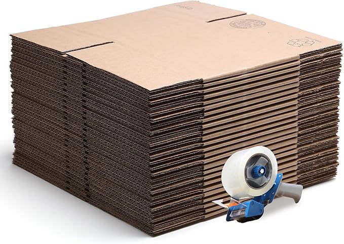 The Boxery 10"x6"x6" Brown/Kraft Corrugated Cardboard Shipping Boxes 100-Pack | Mailing, Packing, Moving & Storage for Business/Home – Durable - Eco-Friendly, Recyclable - Made in the USA