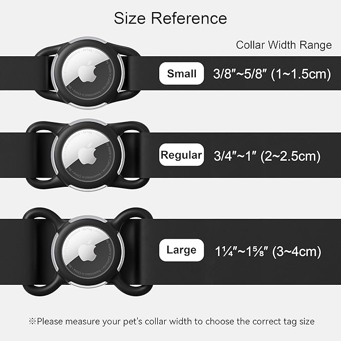 Waterproof Airtag Holder for Dog Collar, Soft Full-Body Protective Airtag Holder for Dog & Cat Collars, Ultra-Durable, Easy Installation, Lightweight Clear Airtag Case (Blue, Large)