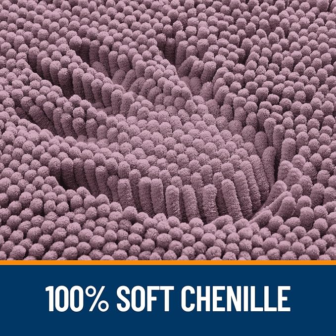 OLANLY Toilet Rugs U-Shaped 20x20, Extra Soft Absorbent Chenille Contour