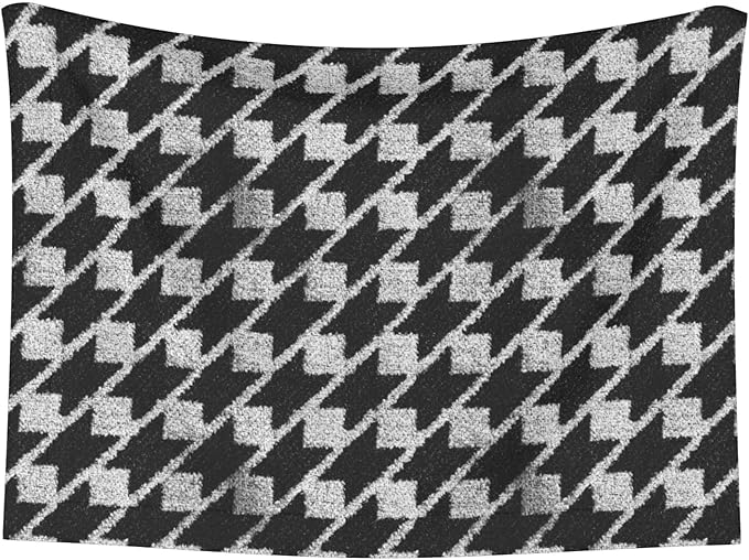 Waterproof Dog Blanket Soft Pet Blanket for Puppy Cat, Fleece Cat Throw Blankets for Furniture Bed Couch Sofa Reversible - Black and White Houndstooth 1