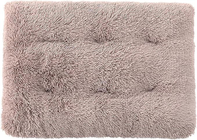 Dog Crate Mat, Dog Bed for Large Dogs, Comfy Fluffy Kennel Pad Anti-Slip for Dog beds & Furniture, Quilted Dog Bed for Pets for Medium/Small Dogs Cats (Color : Brown, Size : 43x29)