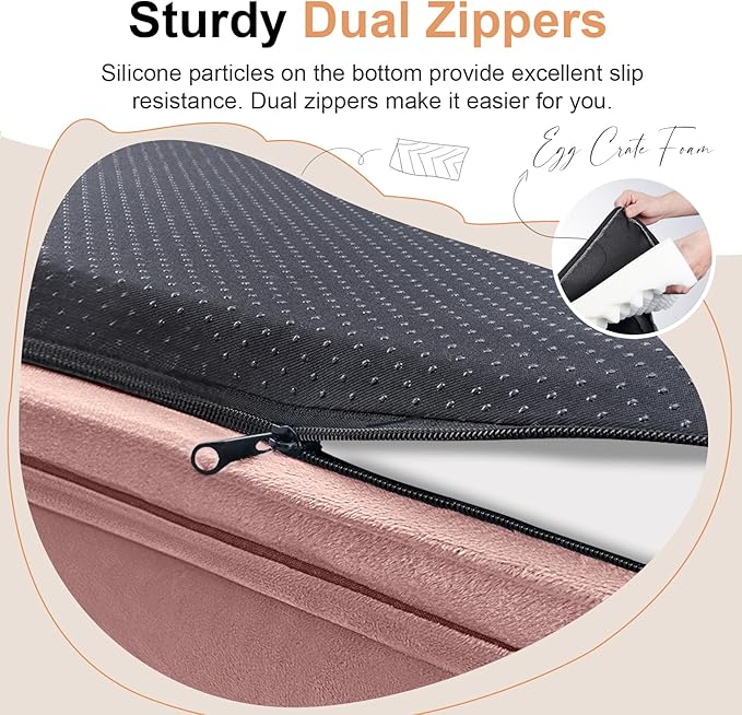 Large Dog Bed Orthopedic Washable: Beds Bolster XL Bed Big XLarge Dogs Memory Foam Couch Sofa Waterproof with Removable Cover - Pink