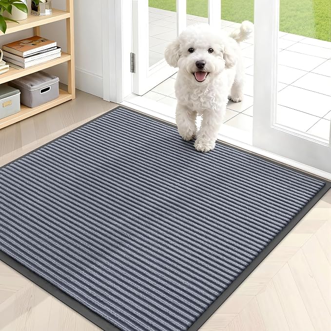OLANLY Front Door Mat Indoor Outdoor Entrance, Waterproof Heavy Duty Doormat