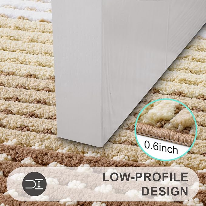Kitinjoy Indoor Outdoor Door Mat, 47x24 Non-Slip Absorbent Dirt Trapper