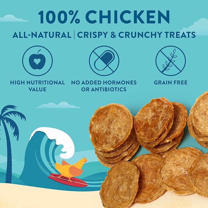 Chicken Chips – Single Ingredient Dog Treats, All Natural & Healthy Training Snacks for Small, Medium & Large Breeds, Puppies – High Protein, Made in US 16oz