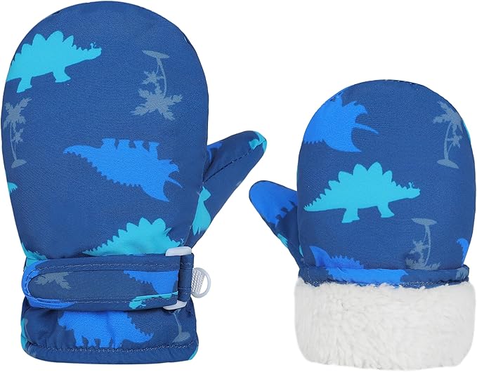 Toddler Gloves Kids Mittens Winter Warm Lined Fleece Gloves Waterproof Snow Baby Mitten for Boys Girls
