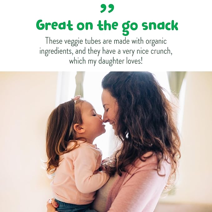 Little Bellies Organic Veggie Tubes Toddler Snack (Pack of 7 x 0.42 oz Individual Packs)