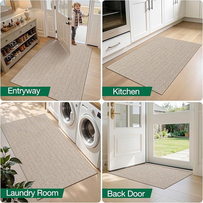 LUMI Ultra Thin Runner Rug for Hallway 2.3'x10', Non-Slip Entryway Rug
