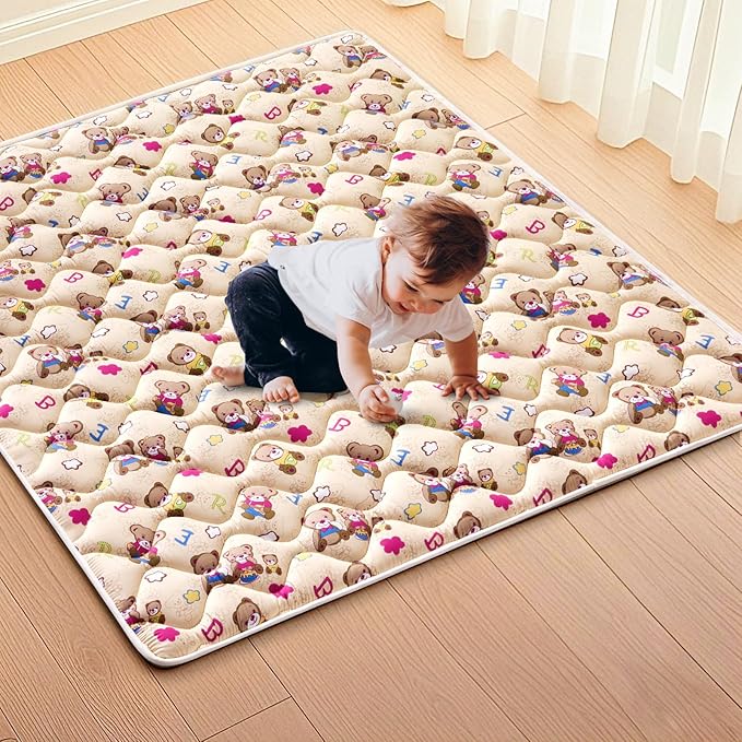 High-Density Foam Baby Play Mat, 36x36 Inches Thicken One-Piece Comfortable and Soft Playmat, Non Slip Machine Washable Floor Mat for Infants, Tapete para Bebes,Toddlers