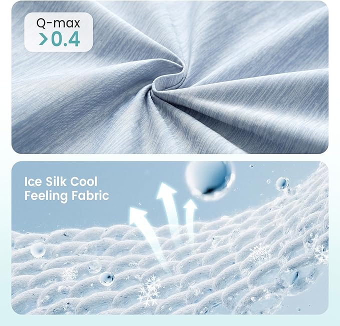 Dog Cooling Mat, Q-Max > 0.4 Leaf Shaped Pet Pad, Liquid Pee Proof Summer Mat for Cats, Washable Sleep Blanket for Bed Couch Floor Indoor, 33x28 inch, Blue