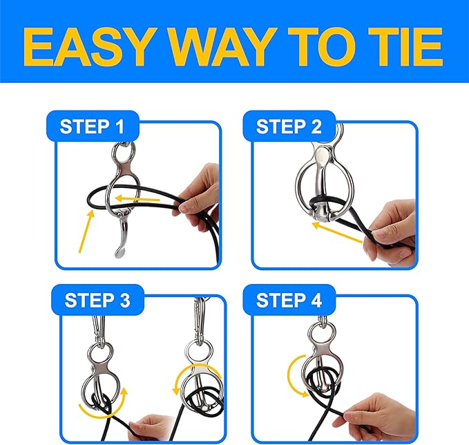 Quick Release Horse Tie Ring, Magnetic Safety Tie Ring for Horses, Heavy-Duty Training Equipment for Trailers and Barns