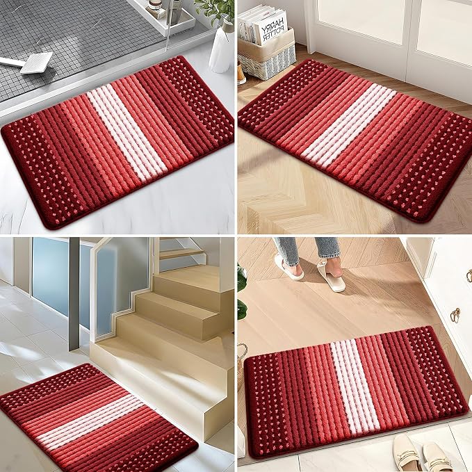 Kitinjoy Indoor Outdoor Door Mat, 47x20 Non-Slip Absorbent Dirt Trapper