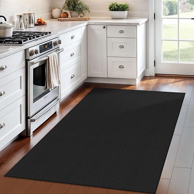 IOHOUZE Washable Area Rug 4x6 Non Slip Rubber Backed Woven Rugs