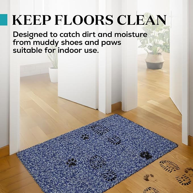 Premium Microfiber Indoor Door Mat – 32"x48" Washable Entry Mat, Waterproof