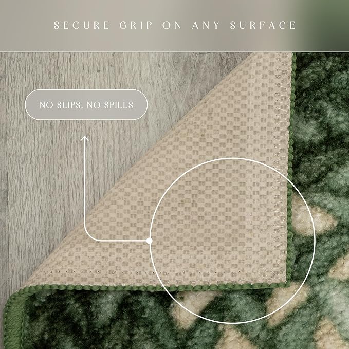 Maples Rugs Marion Bohemian Braided-Style Print Area Rug – Made in USA – Low