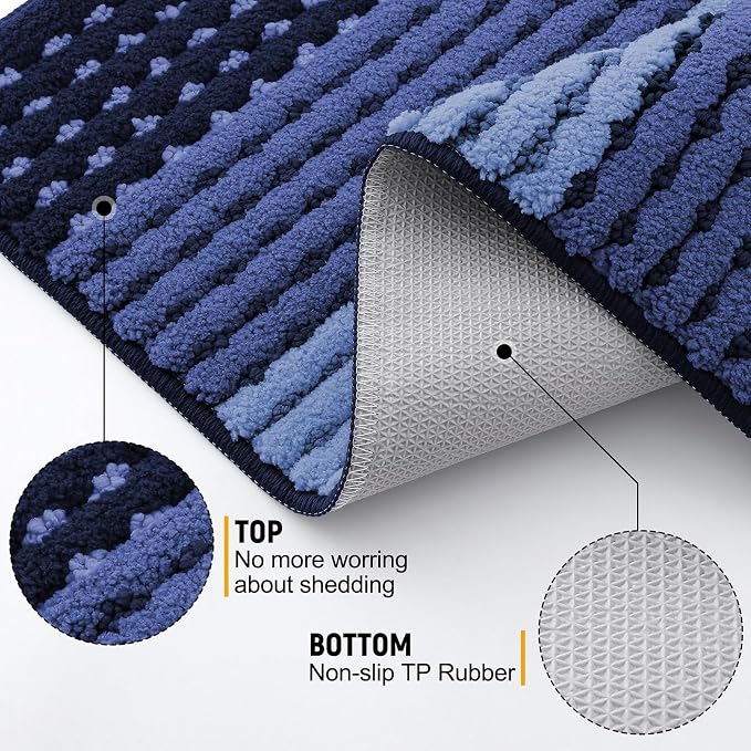 Kitinjoy Indoor Outdoor Door Mat, 71x24 Non-Slip Absorbent Dirt Trapper