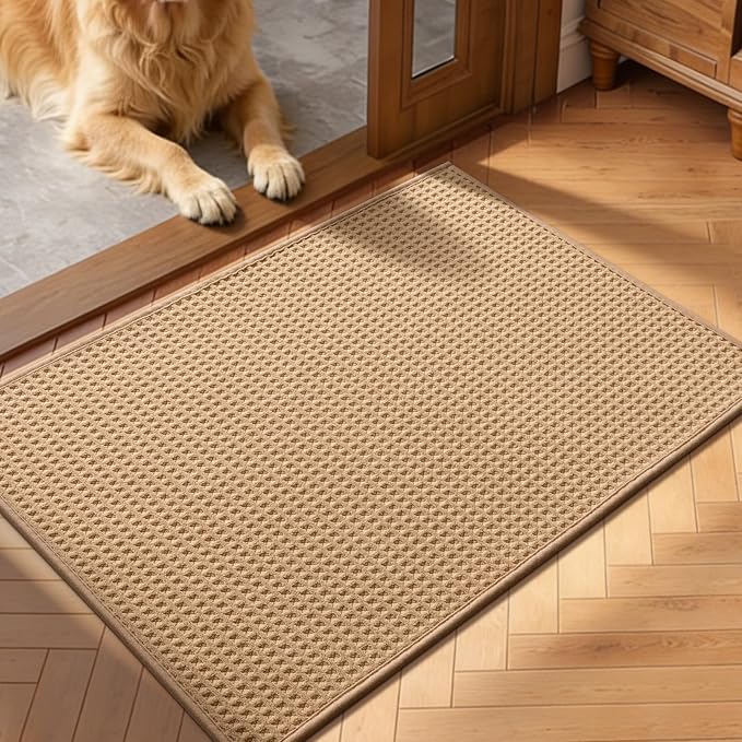 YIHOUSE Indoor Door Mat 20" x 32", Non-Slip Washable Entryway Mat, Dirt Trapper