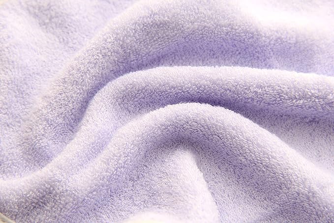HIPHOP PANDA Baby Washcloths, Rayon Made from Bamboo - 2 Layer Ultra Soft Absorbent Newborn Bath Face Towel - Reusable Baby Wipes for Delicate Skin - Purple, 6 Pack