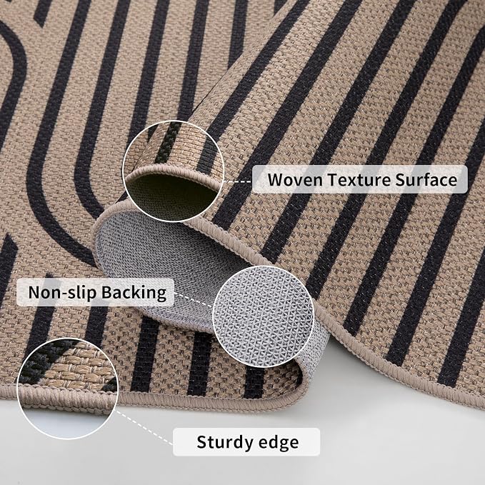 Tangsoo Modern Easy Jute 2.6x8 Washable Runner Rug