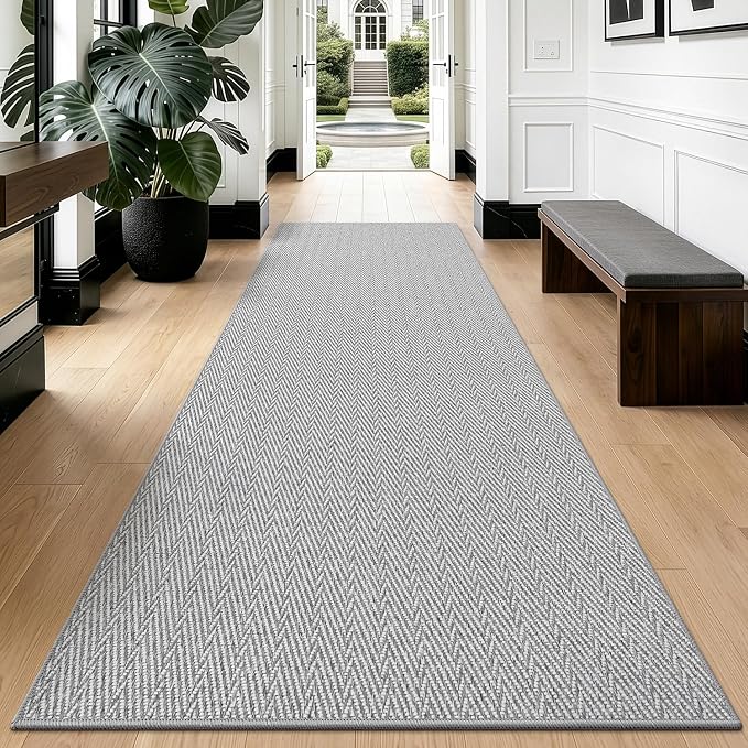 LUMI Ultra Thin Runner Rug for Hallway 2.7'x12', Non-Slip Entryway Rug