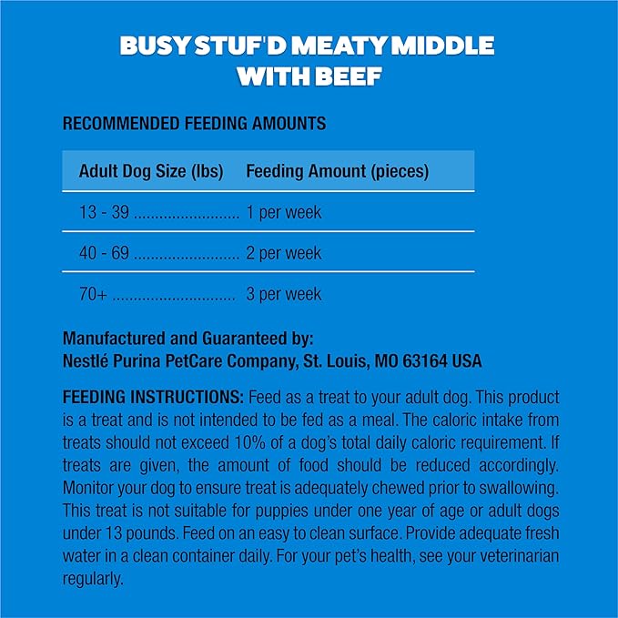 Purina Busy Stuf’d Medium Long Lasting Dog Chews - 15 ct. Pouch