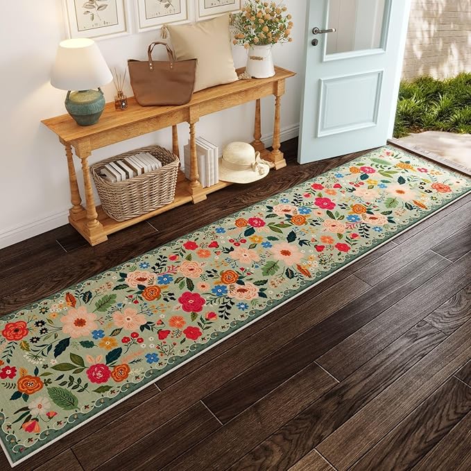 Rugcomf Washable Kitchen Runner 2'7"x12'