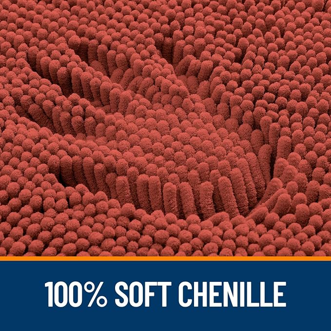 OLANLY Toilet Rugs U-Shaped 20x20, Extra Soft Absorbent Chenille Contour
