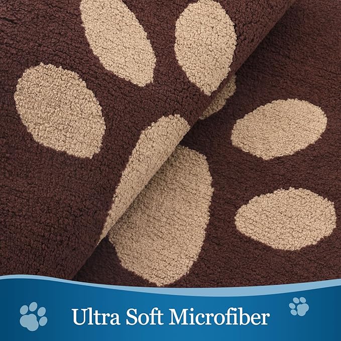 Buganda Dog Door Mat for Muddy Paws, Absorbent Dirt Trapper Washable Indoor Doormats, Non Slip Low-Profile Mud Mat for Dogs, Front Entrance Doormat for Inside Floor (40x32 Inches, Brown)
