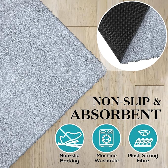 Premium Microfiber Indoor Door Mat – 36"x60" Washable Entry Mat, Waterproof