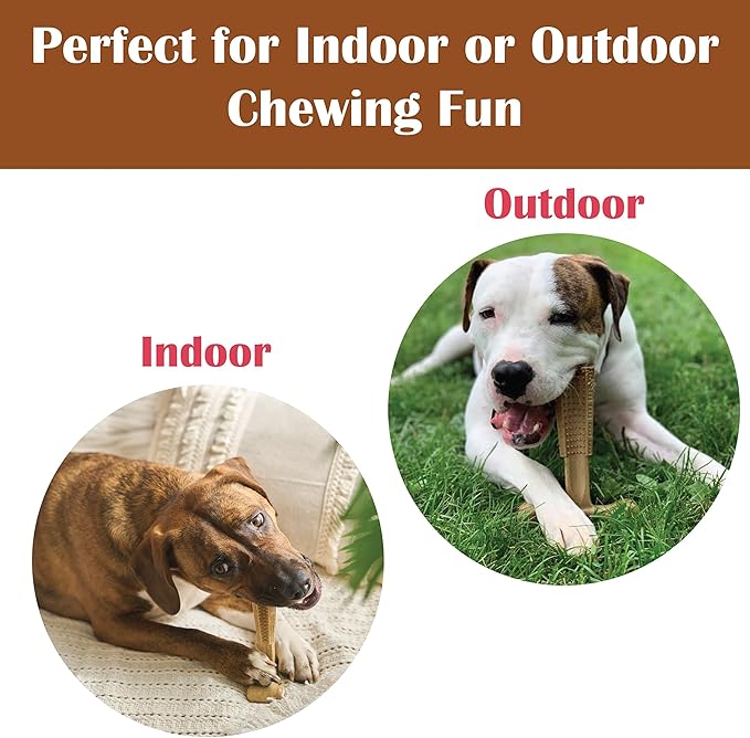 SPOT Bam-Bones Plus T-Bone Dog Chew Toy, Bamboo Fiber & Nylon, Chicken Flavor, Durable Non-Splintering Chew for Moderate to Aggressive Chewers, Dogs 30-60 lbs, 6 Inch