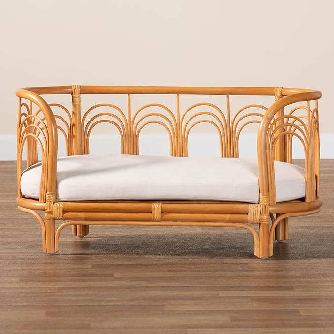 Bali & pari Nariko Bohemian Light Honey Rattan Pet Bed